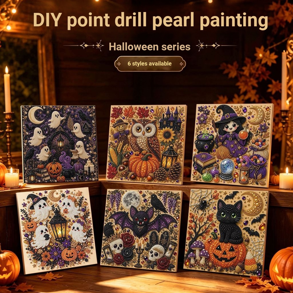 Halloween Series 5d Pearl Diamond Painting diy Handmade Diamond Pearl Painting ยืนอิสระ