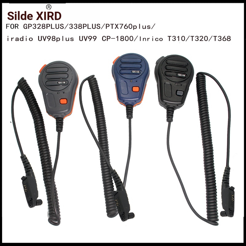 QX-18 ไมโครโฟนเหมาะสําหรับ Edio UV98PLUS ชุดหูฟัง UV99/88/CP1800/GP328PLUS GP338plus PTX760plus มือไ