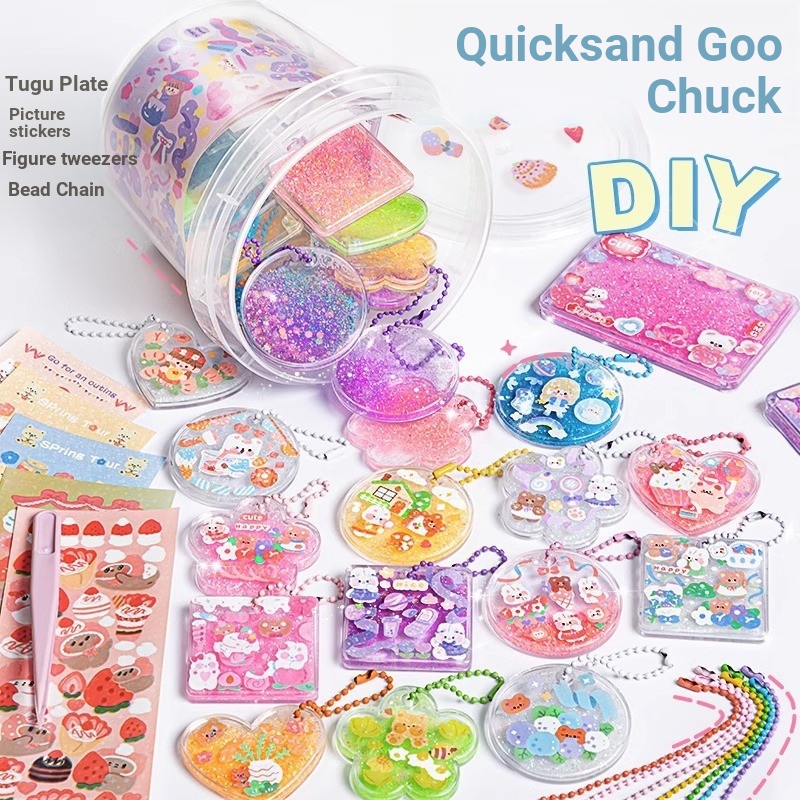 Glitter Cuckoo การ์ดอิฐครีมกาว Cuckoo การ์ดสติ๊กเกอร์ชุดของเล่นเด็กสาวน่ารัก Cuckoo การ์ดทําด้วยมือ 