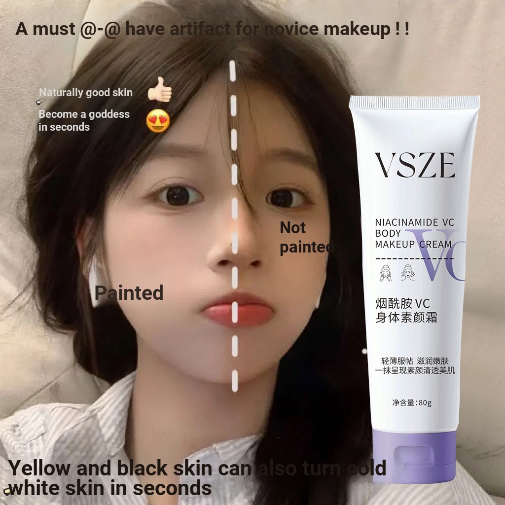 /VSZE Niacinamide VC Body Face Cream Long-Lasting Brightening Skin Tone คอนซีลเลอร์ Lazy Student Par