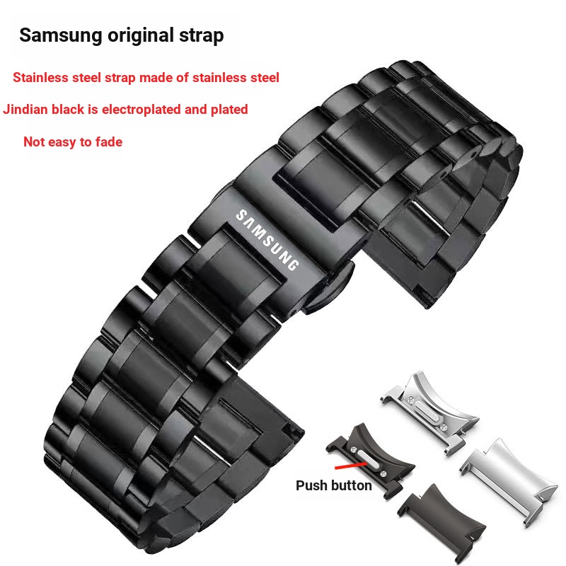 เหมาะสําหรับ Samsung galaxy watch watch3/4/5/6c Steel Band proactive1/2gears Strap