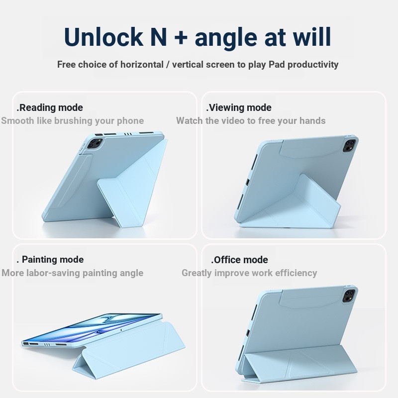 เหมาะสําหรับ ipad air8/air7 แท็บเล็ตป้องกันกรณี 3+y พับ Soft Case Buckle 12th Generation 11th Genera