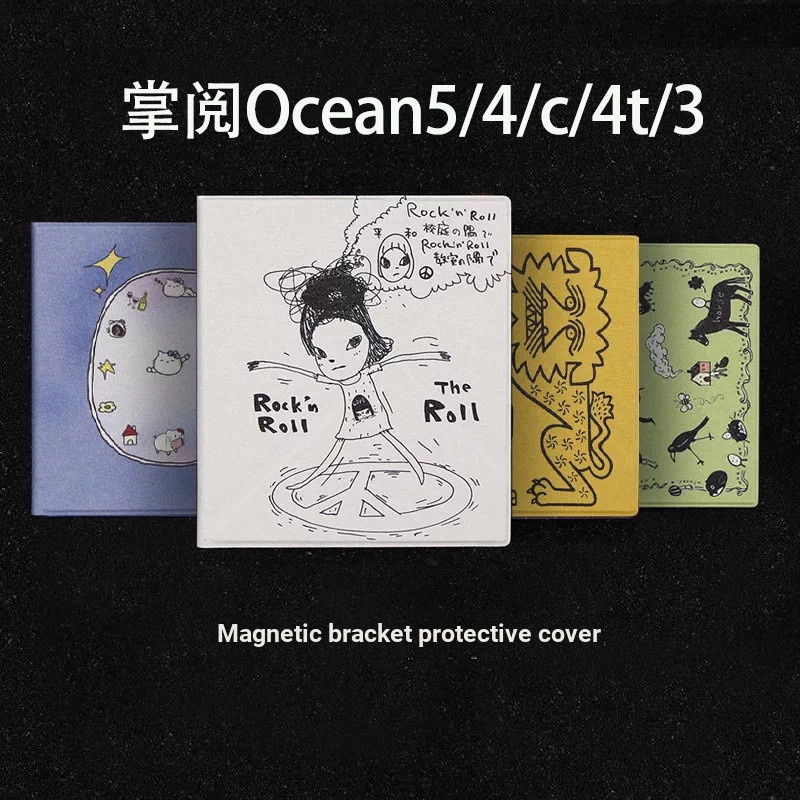 Extremely Black Palm Reading ireaderocean5/4 Magnetic Separation 2025 เคสป้องกัน ocean4c พร้อมเคสด้า