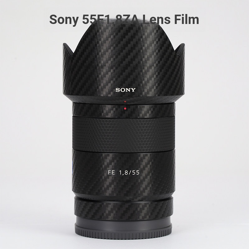 Meibentang เหมาะสําหรับ SONY 55 F1.8 ZA เลนส์ป้องกันฟิล์ม SONY Zeiss 55-1.8 สติกเกอร์คาร์บอนไฟเบอร์ 