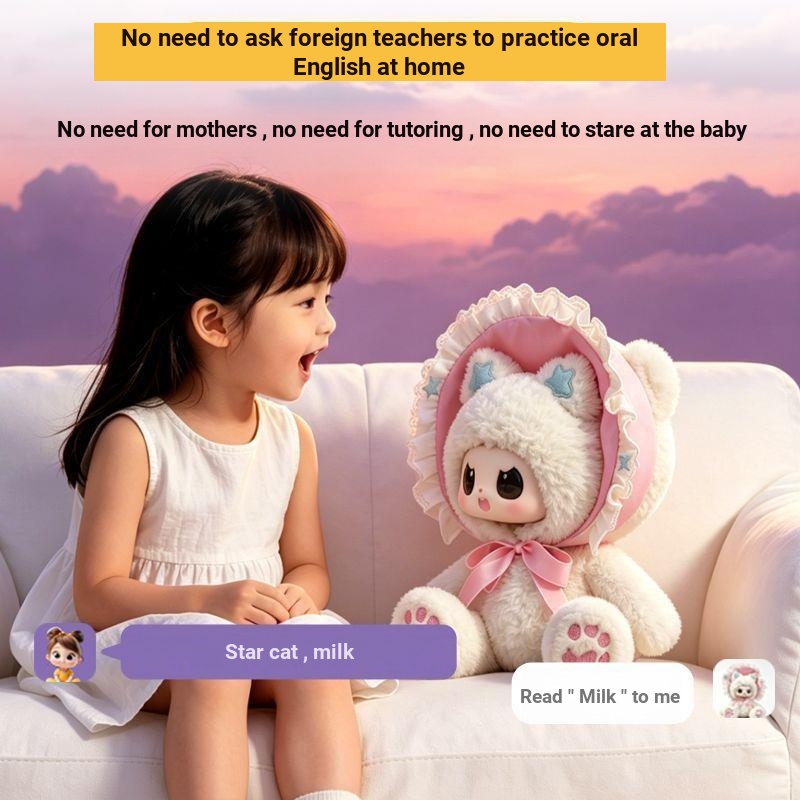 Newmine Newmine Newmine Bean Bag AI Assembled Robot Plush Toy Children Educational Smart Dialogue Pe