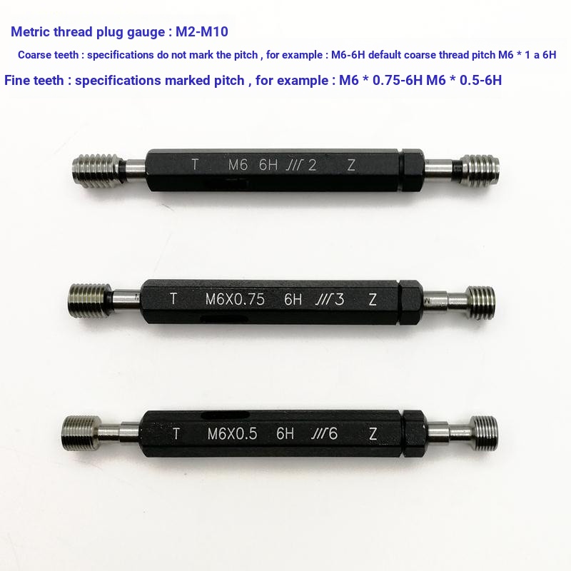 Tyk qw Ingredient Thread Plug Gauge M2M2.5M3M4M5M6M7M8M9M10 Thread Gauge Bolt Gauge * 1 * 0.75 * 0.5