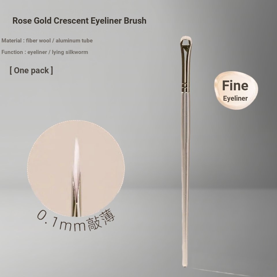Crescent Eyeliner Brush Eye Lying Silkworm Detail แปรงแต่งหน้า Cangzhou Crescent Eyeliner Brush Eye 