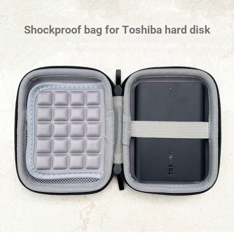 2.5 นิ้ว Mobile Hard Disk กระเป๋ากันกระแทกเหมาะสําหรับ Toshiba Mobile Hard Disk ใหม่สีดํา A3A5Partne