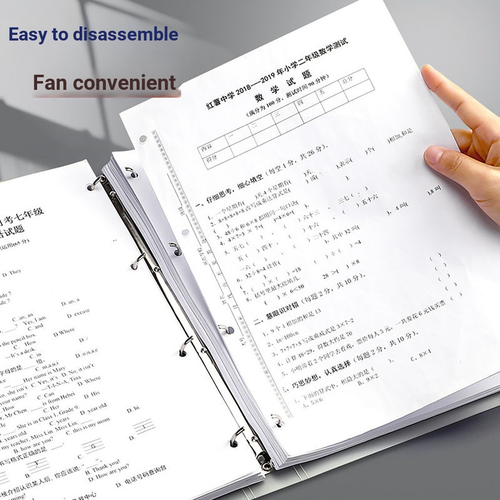 ราคาต่ํา Spike Binder Binder Shell a4 Four-Hole Coil Binder ความจุขนาดใหญ่ Sorting ไฟล์ข้อมูลโปร่งใส