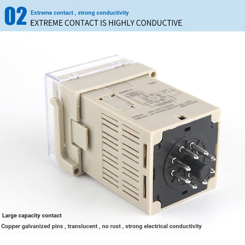 8. DH48S-S จอแสดงผลดิจิตอล 1Z 2Z รีเลย์เวลาวงจรจับเวลาสวิทช์ 220v24v12v K8N9