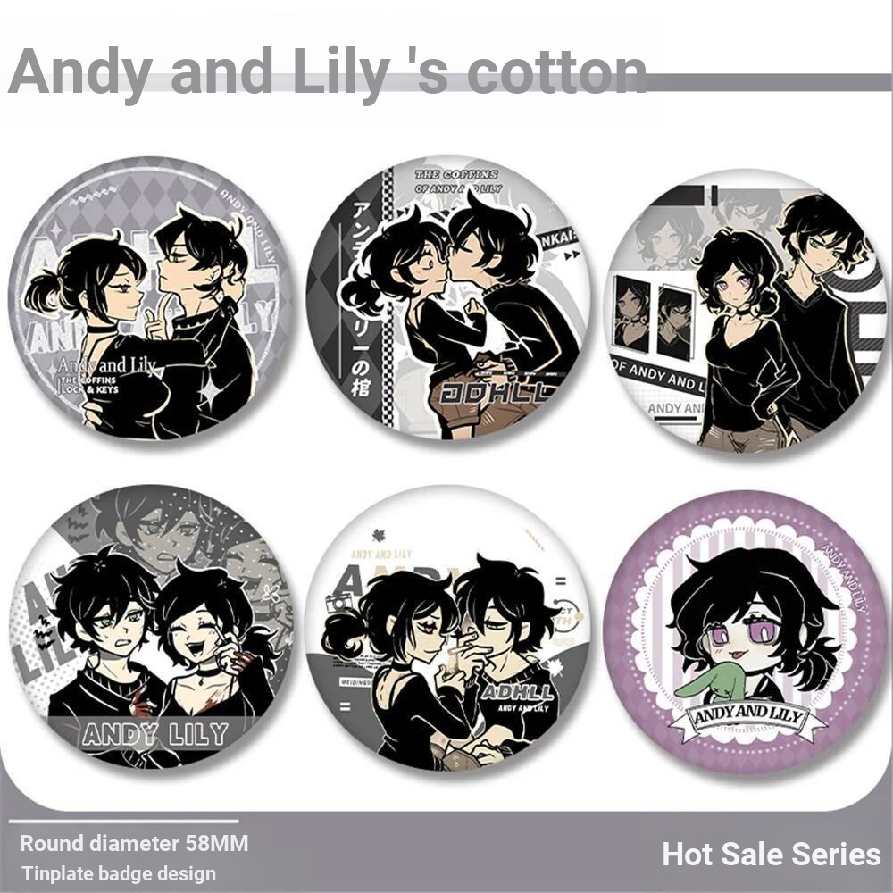 เกม โลงศพของ Andy และ Leyley คอสเพลย์ COSTUME Badge Pin SPTE Tinplate เข็มกลัด Prop