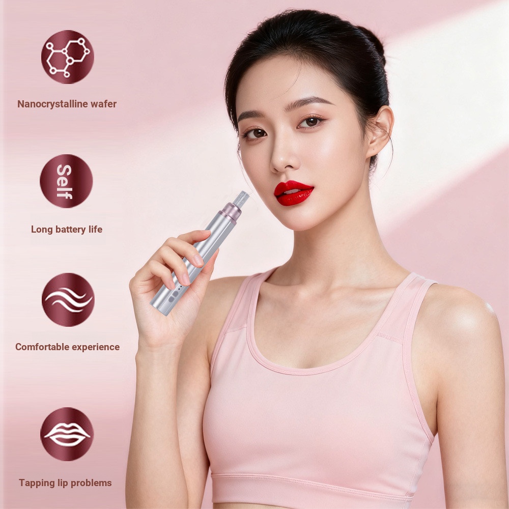 รูปแบบศิลปะเดียวกัน Micro Beauty Shop Pink Tender Base Lip Charger 5 นาทีเครื่องมือคริสตัลสีชมพูนําเ