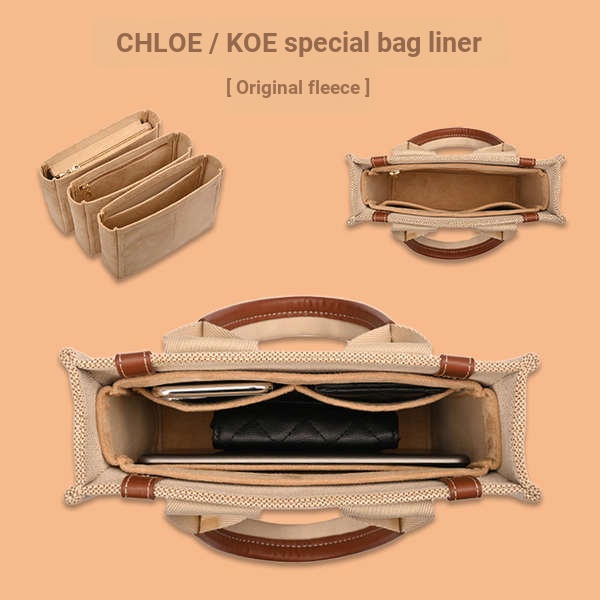 กระเป๋าซับ เหมาะสําหรับ chloe chloe Tote Bag Liner Bag กระเป๋ากลาง woody Canvas Bag Storage Support 