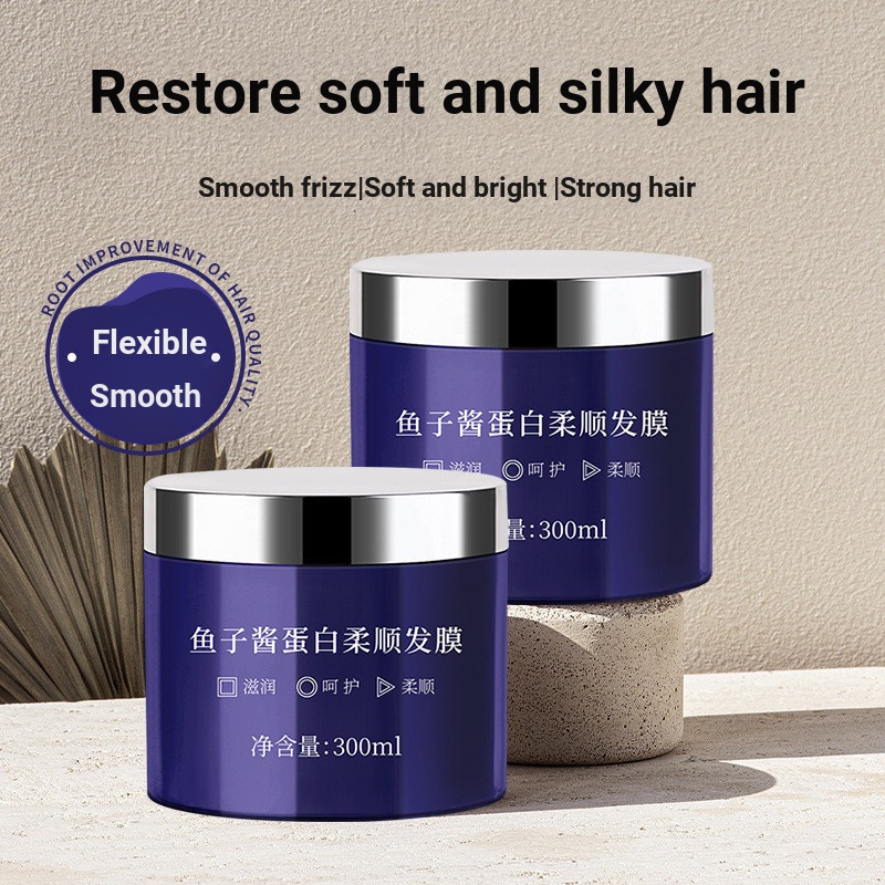 R RME Caviar โปรตีน Smoothing Hair Mask ปรับปรุงการย้อมสี Perming เสียหายแห้ง Frizz Moisturizing Smo
