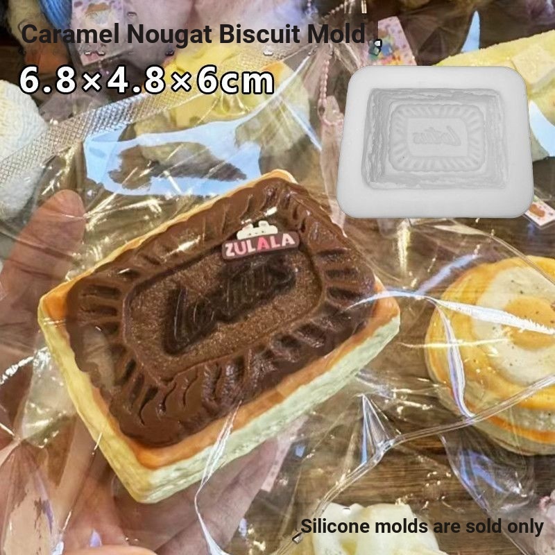 Caramel Nougat Biscuit Pinch Mold DIY Handmade Flip Mold Candy Toy Pinch Biscuit Silicone Mold