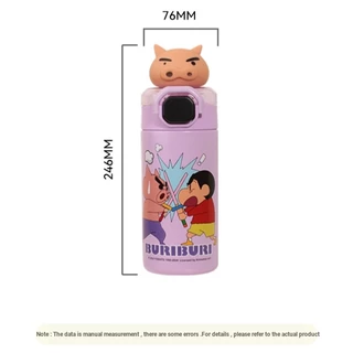 Crayon Shin-Chan กระติกน้ําร้อน 304 สแตนเลสฉนวนกันความร้อนฉนวนกันความร้อนฉนวนกันความเย็น Crayon Shin-Chan กระติกน้ําเด็ก