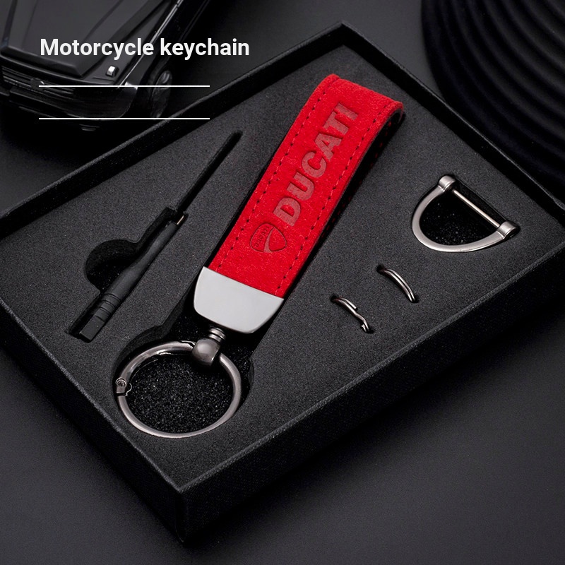 Suede Yamaha Howard Harley Ducati พวงกุญแจ Rider พวงกุญแจรถจักรยานยนต์ Suzuki 5UYV