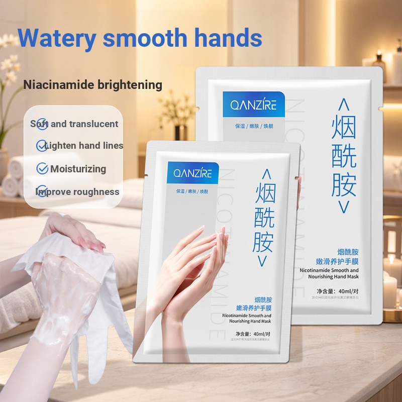 Niacinamide Tender Smooth Care Hand Mask Moisturizing Hydrating Nail Shop ลิปมาส์กแบบใช้แล้วทิ้ง Box