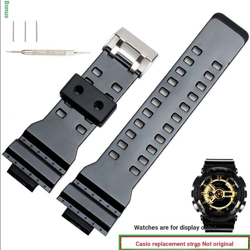 สายนาฬิกาเหมาะสําหรับซีรีส์ GA-110/ga-100 表带GA-110 GD120GA-100/GA-100C黑色水表带
