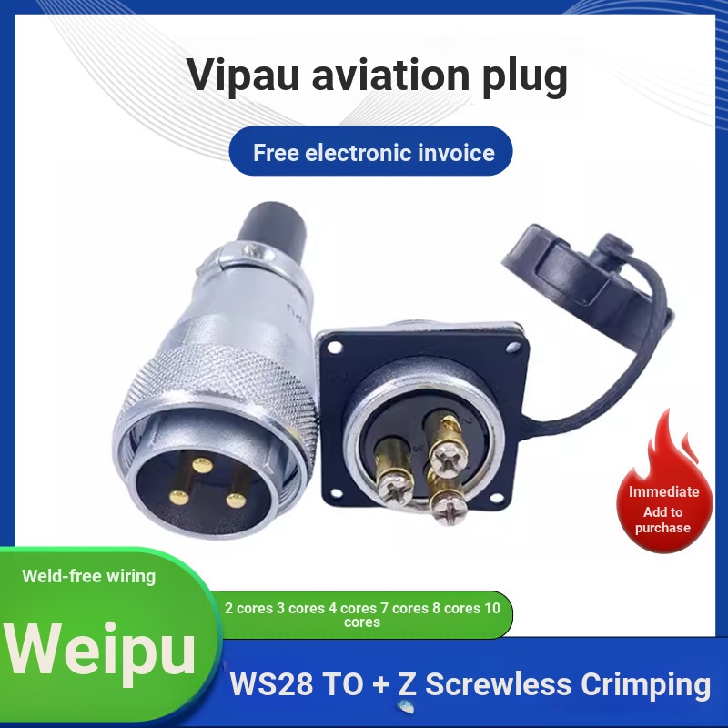 Wipper Solder-Free Aviation Plug WS28-2 Core 3 Core 4 Core 7 Core 8 Core 10 Core Solder-Free Screw C