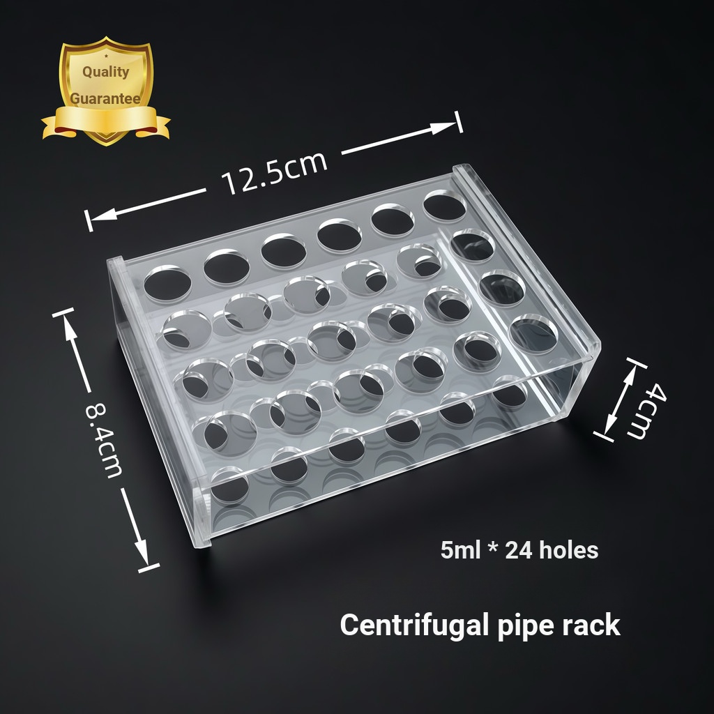 PSRZ Plexiglass Test Tube Holder 5ml 24 Hole Centrifuge Tube Holder Finger-Shaped Tube Holder สามารถ