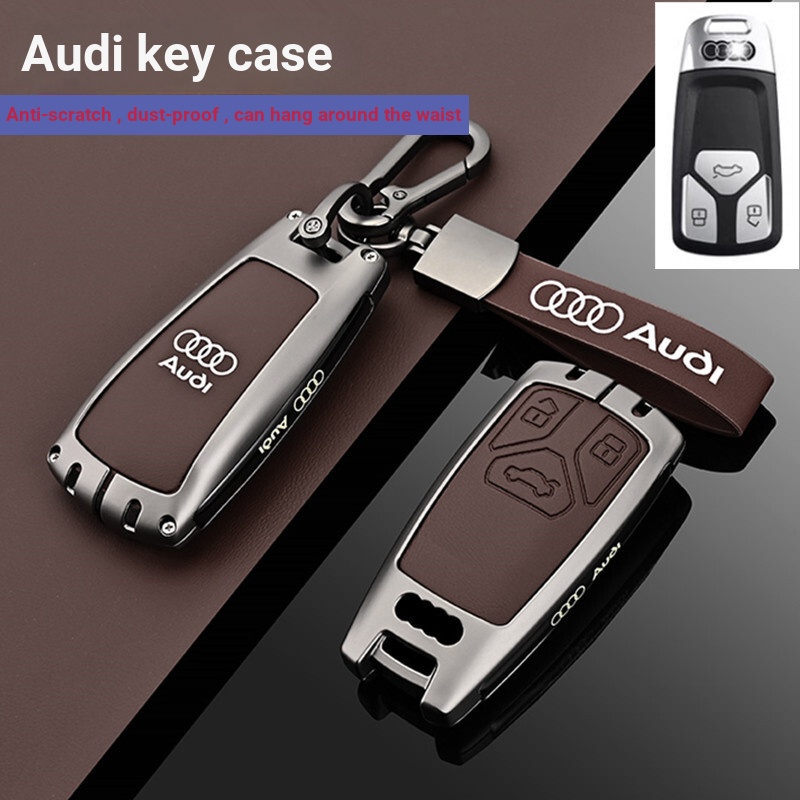 2024 Audi Car Q5L เคสกุญแจทุ่มเทให้กับ A4L A5 Q7 A6l A4 Q8 Simple Creative Alloy Key เคสป้องกัน