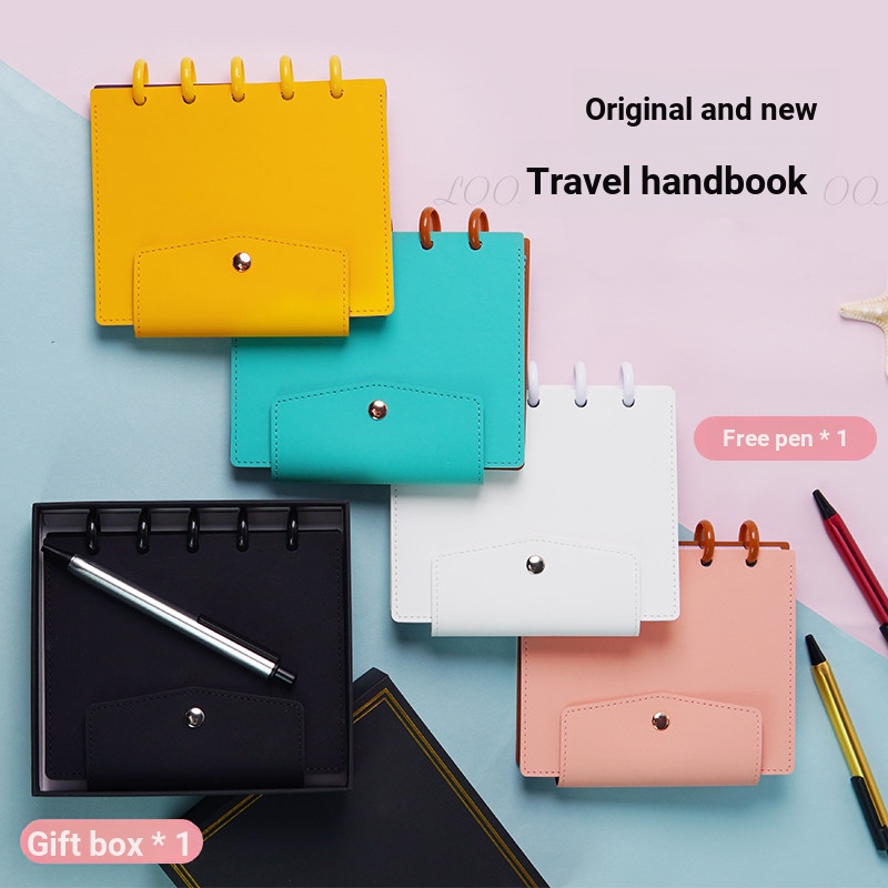 R RINGNOTE Mushroom Hole A6 Notepad Notebook Travel Handbook Student Office หนังสือที่เขียนด้วยลายมื