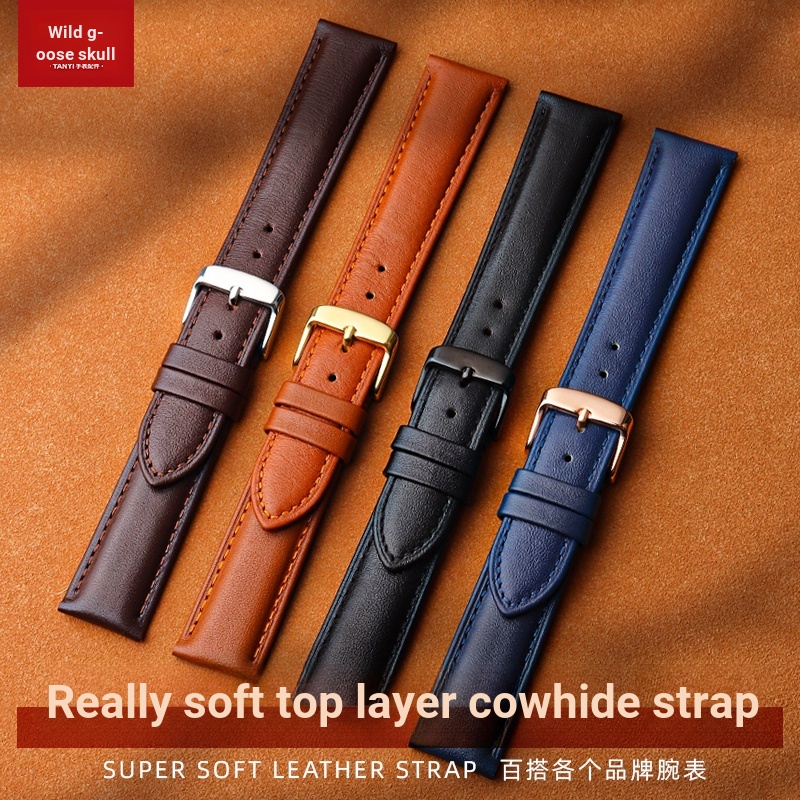 ใหม่ ปรับให้เข้ากับ Armani นาฬิกาผู้ชาย Fitar Tissot Tissot Plum Blossom Shanghai นาฬิกาหนังนุ่มสายน