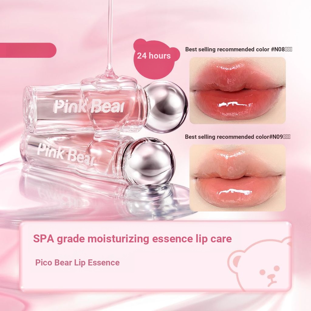Pinkbear Pico Bear Small Bulb Lip Gloss Essence Gloss Lip Glaze Mirror Moisturizing Lipstick Girl St