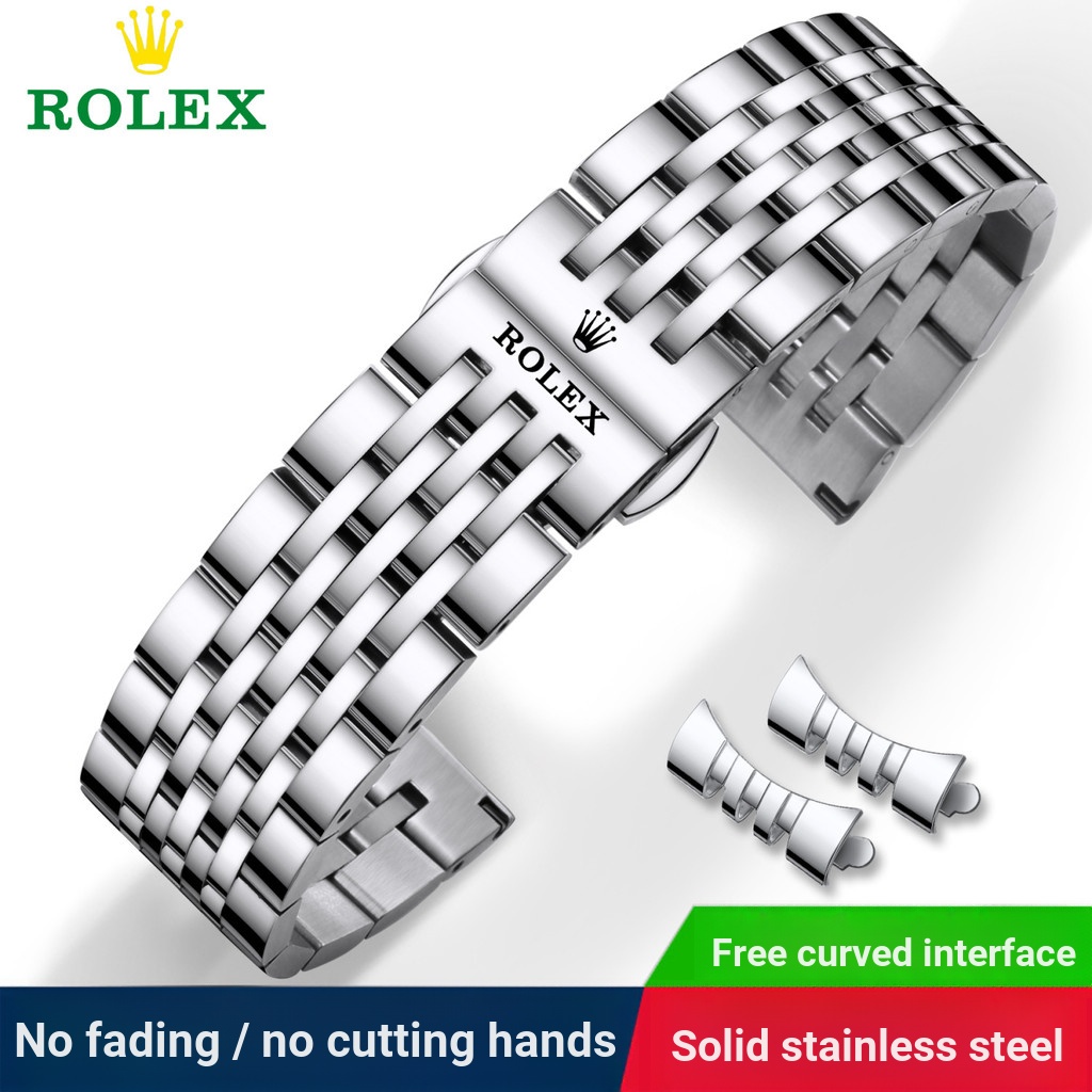 เหมาะสําหรับสายนาฬิกา Rolex ชายสายเหล็ก Explorer 2 Daytona Submariner สีเขียวสีดําน้ํา Ghost King อุ