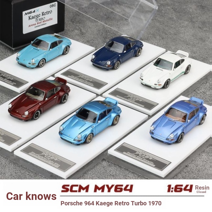 SCM MY64 1: 64 Porsche 964 Kage Retro Turbo Resin Car Model