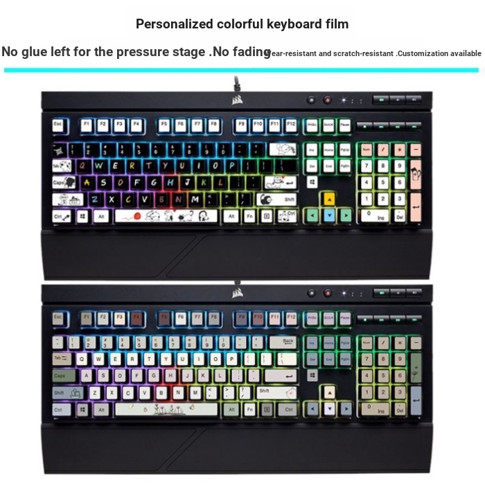 เหมาะสําหรับเรือโจรสลัดธุรกิจอเมริกัน K68 RGB K70MK2 Punisher MK2 K63 K65, K70 สติกเกอร์คีย์บอร์ด