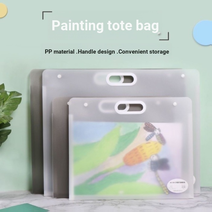 ขนาดใหญ่ 8K Art กระเป๋าขนาดใหญ่ความจุ 4K Drawing Works Storage กระเป๋า Tote กระเป๋า PP พลาสติก A3 วิ