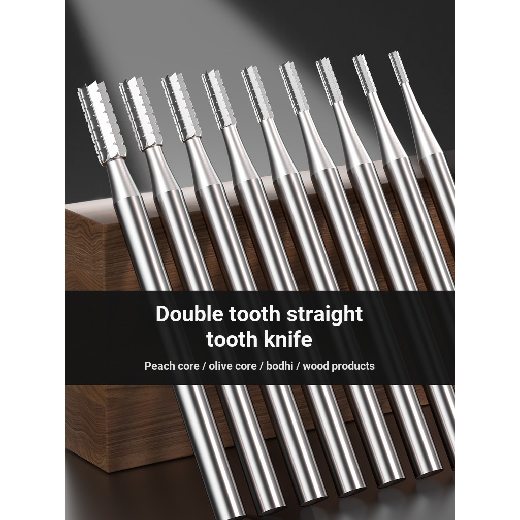 Bb.Low ราคา Seckill Kunjiang ไฟฟ้า Core มีดแกะสลักฟันตรงไม้แกะสลักมีดพีชชุด 2.35 Shank Milling Cutte