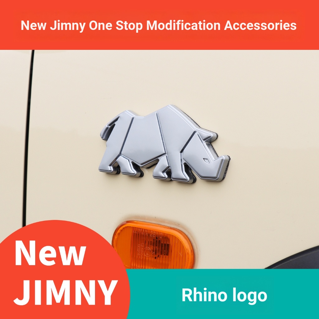 2019-2026 jiminy jiminy JB74 ชิ้นส่วนดัดแปลงด้านหลังประตูด้านข้างสติกเกอร์ตกแต่ง Rhino Label