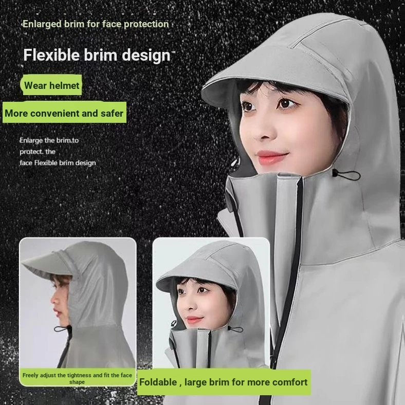 เสื้อกันฝนมอเตอร์ไซค์ทรงยาวแบบหนาพิเศษ thumbnail 5