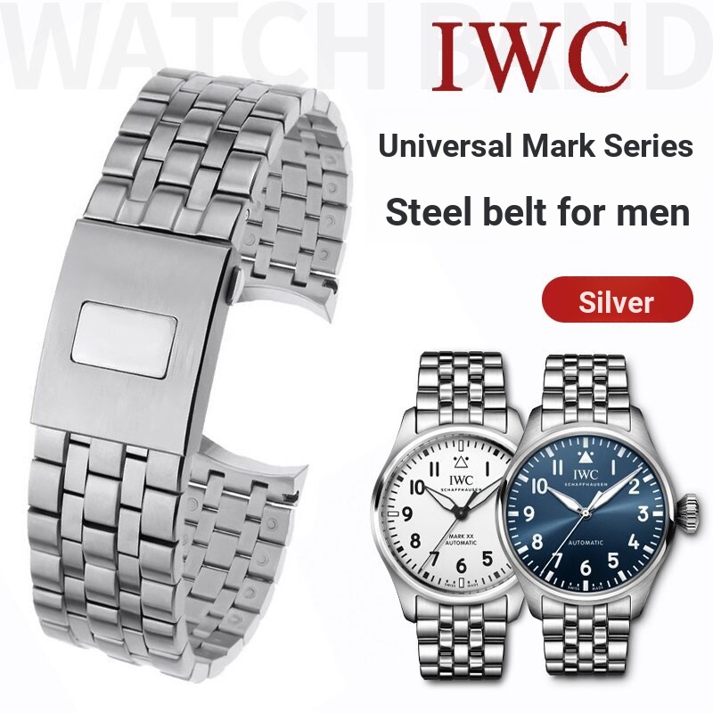 เหมาะสําหรับ IWC IWC Pilot 20 สายนาฬิกาสายเหล็กชาย Mark Eighteenth Little Prince Quick Release Brace