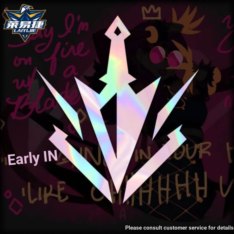 KDA Akali กลุ่มสาวใหม่ Widow เกมเพลงเลเซอร์สะท้อนแสง Luminous สติกเกอร์รถด้านหลังกระจกสติกเกอร์ร่างก