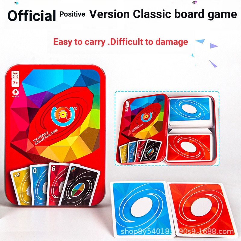 Uno Uno Card หนา Solitaire PVC พลาสติก Leisure Party ความบันเทิงเล่นไพ่เกมบนโต๊ะ