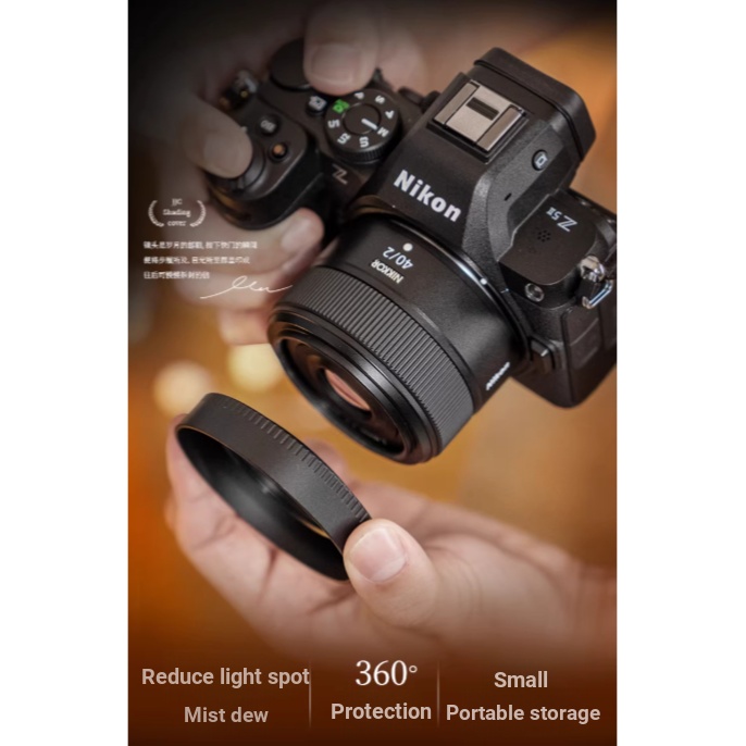 [LinLinShop] เหมาะสําหรับ Nikon Z 28mm F2.8 Hood Z 28 F2.8/Z 40 F2 (SE) โลหะ Z50 รุ่นที่สอง Z7II Z62