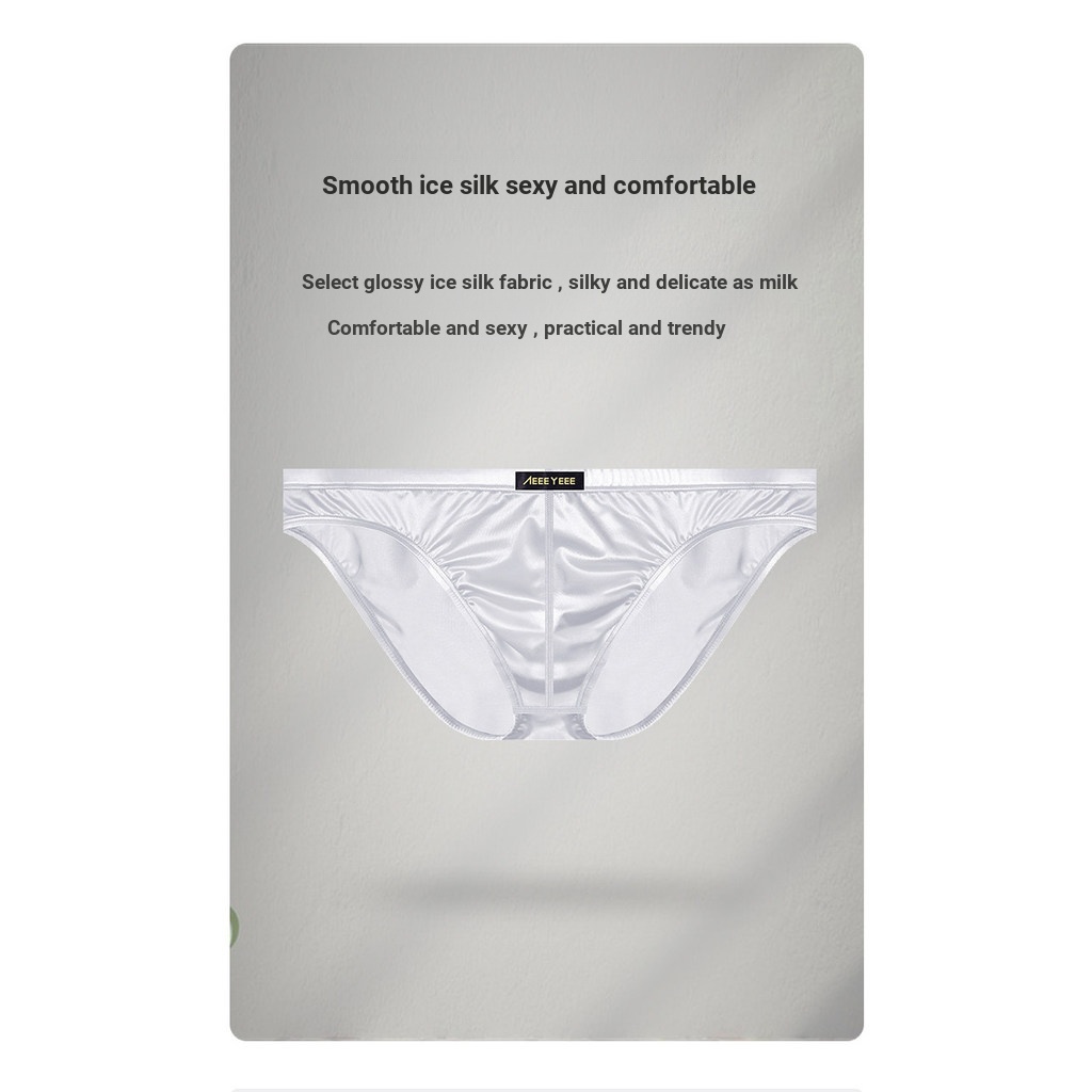 กางเกงในชายรวมทุกอย่างก้นซาตินผ้าไหมน้ําแข็งเคลือบเงาแสงหรูหรามันสบายก้นกระเป๋าขนาดใหญ่ธรรมดา - รูปที่ 6