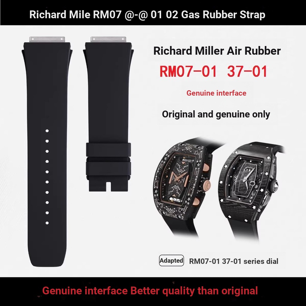 เหมาะสําหรับ ริชาร์ด มิลเลอร์ มิลเลอร์ RM07-01 02 อินเทอร์เฟซ 37-01 สายนาฬิกายางฟลูออโรก คุณภาพดี