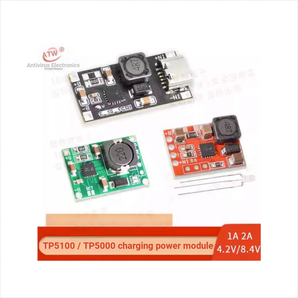 TP5100 TP5000 2A บอร์ดชาร์จการจัดการแรงดันไฟฟ้าโมดูลไฟ 4.2V8.4V แบตเตอรี่ลิเธียมคู่เดี่ยว