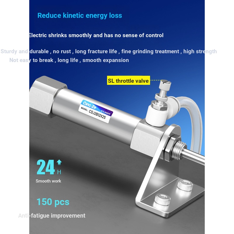 P PB ปากกาขนาดเล็กประเภทกระบอก CDJ2D10-5 สแตนเลสสตีลมินิกระบอก cdj2b16x50-SR-A Air Cushioning KB Min