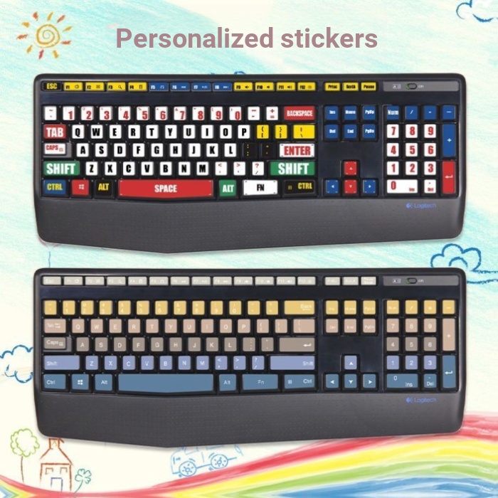 เหมาะสําหรับ Logitech MK345 k345 สติ๊กเกอร์คีย์บอร์ด สติ๊กเกอร์ปุ่มฟิล์ม คอมพิวเตอร์ตั้งโต๊ะ การ์ตูน