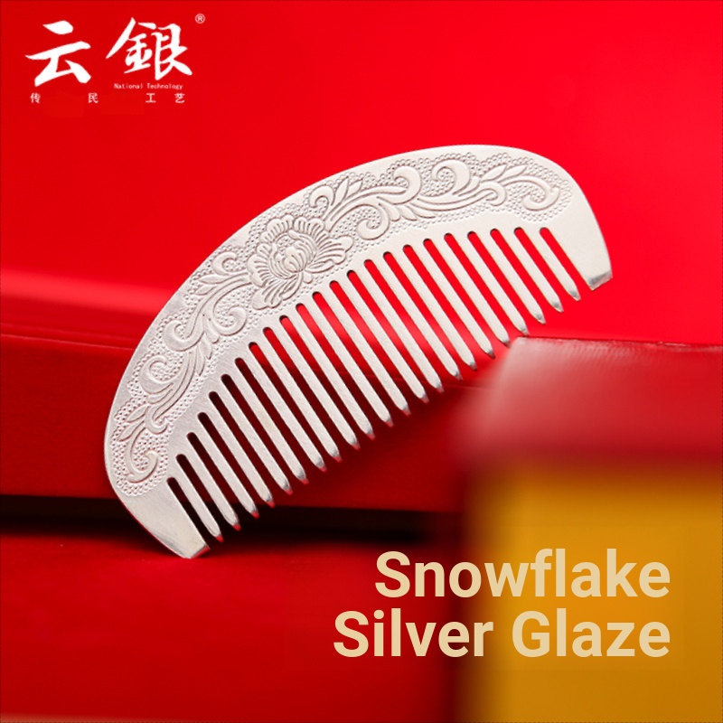 Lin Dasheng Jewelry Silver 999 Sterling Silver Comb Yunnan Snowflake Silver Hair Comb Pure Silver Ha