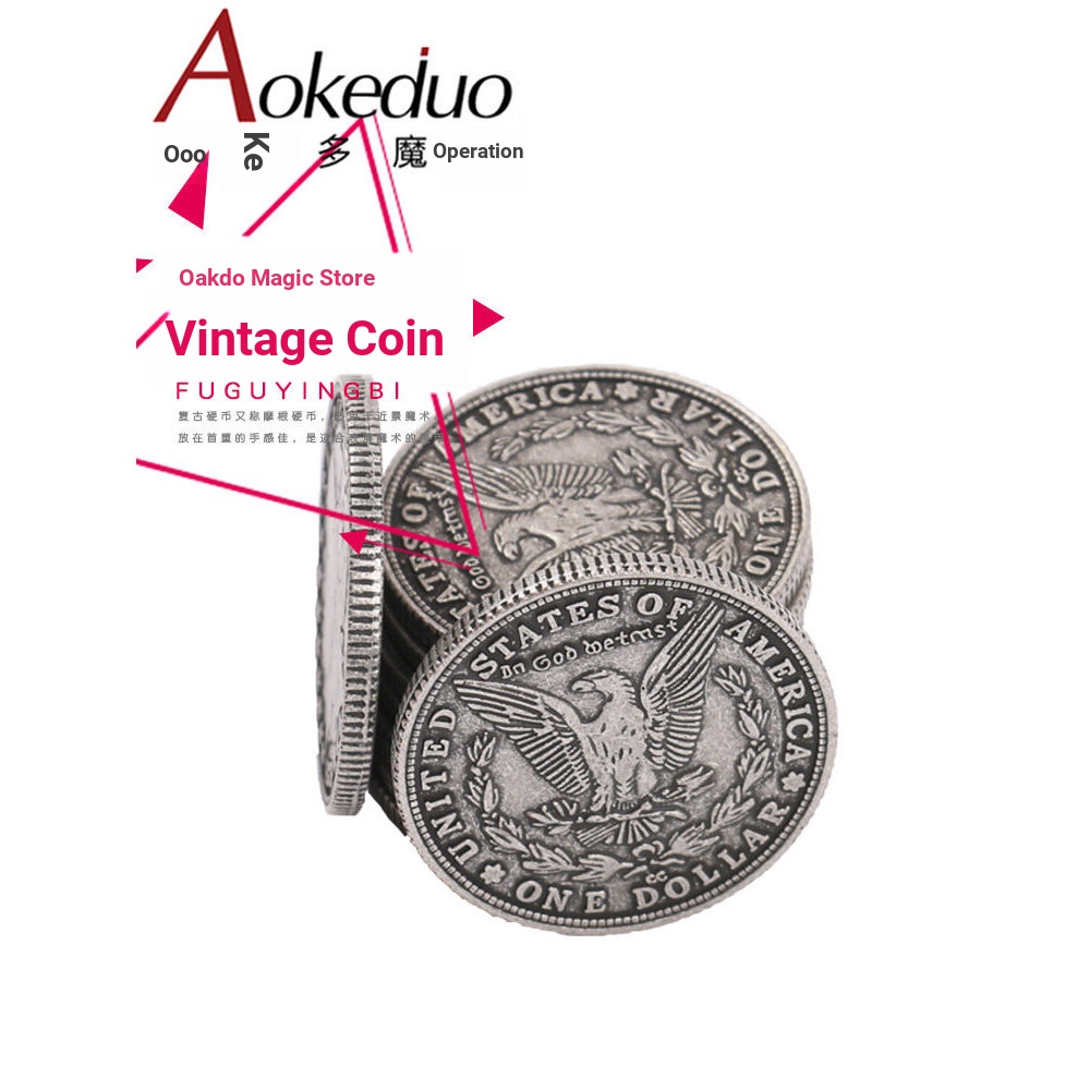 เหรียญ Magic Props Magic เฉพาะ 50 US Dollars Pence Morgan เหรียญครึ่งดอลลาร์ HF8V