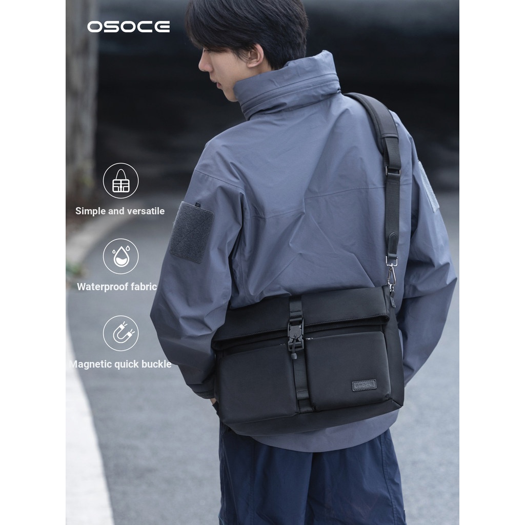Messenger กระเป๋าด้านข้างกระเป๋าเป้สะพายหลังผู้ชาย osce Scher กระเป๋า Messenger Boy Messenger กระเป๋