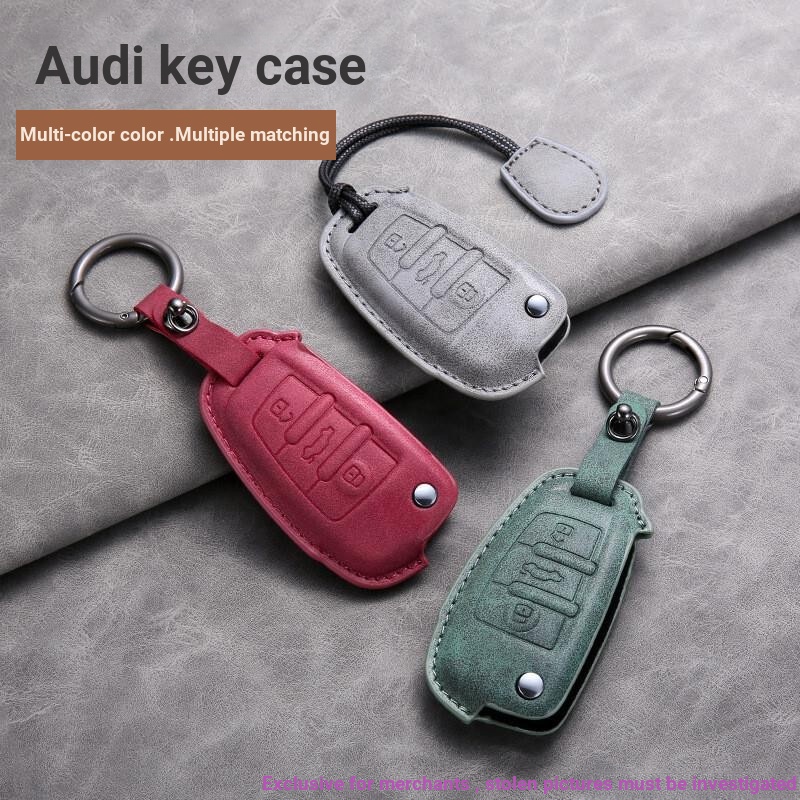 AUDI รถสมาร์ทคีย์กรณีเฉพาะสําหรับ Q2L Q3L Q2 E-tron Q3 กีฬากลับ AUDI สไตล์ย้อนยุคสร้างสรรค์กุญแจป้อง