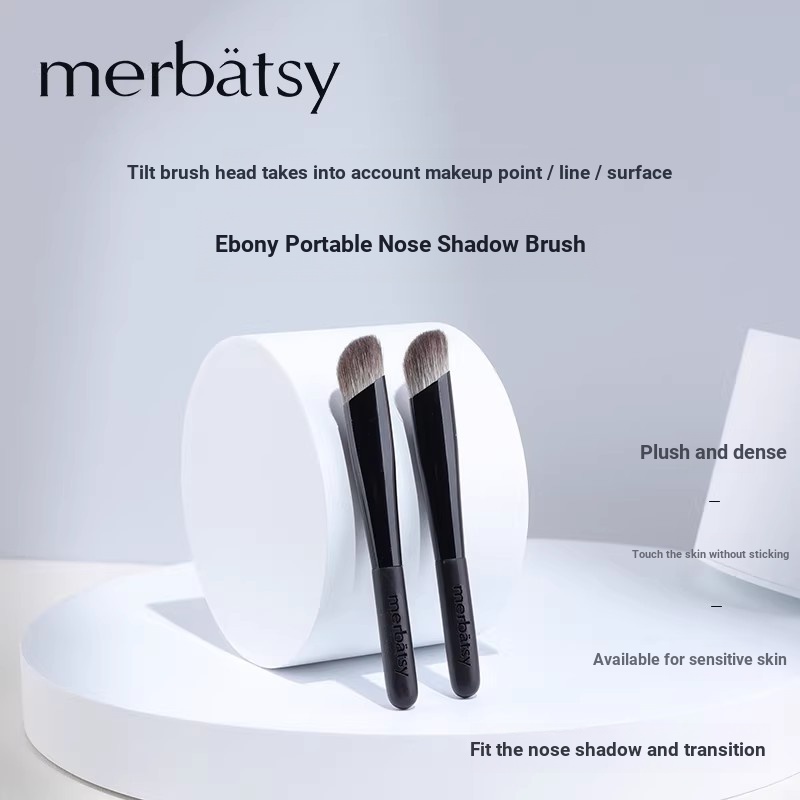 [LanL.Brush] แปรงแต่งหน้า MERBATSY Animal Hair Snow Fox Hair Mixed Wool M0397 Beveled Nose Shadow Br